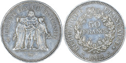 FRANCE - 1975 - 50 Francs Hercule - ARGENT 900‰  - 20-042 - 50 Francs