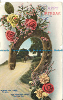 R111200 Greeting Postcard. Happy Birthday. Road - Welt