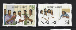 Nauru 1987 Christmas Set Of 2 MNH - Nauru
