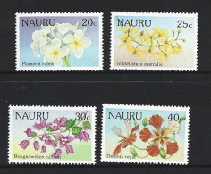 Nauru 1986 Flowers Set Of 4 MNH - Nauru