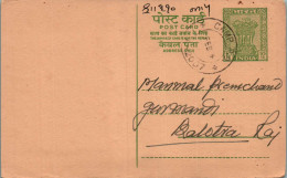 India Postal Stationery Ashoka 10p To Balotra Lal Chand Yash Pal Khurja - Postales