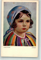 39786911 - Sign. Leszek Gorski - Jadzia Portraet Maedchen Mit Einem Kopftuch  Tracht  Galeria Polska - Autres & Non Classés