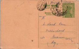 India Postal Stationery Ashoka 10p To Beawar Rohtak - Ansichtskarten