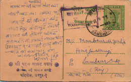 India Postal Stationery Ashoka 10p To Sambhar Lake - Ansichtskarten