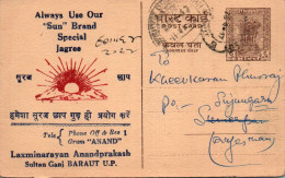 India Postal Stationery Ashoka 6p Laxminarayan Anandprakash Baraut - Ansichtskarten