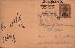 India Postal Stationery Ashoka 6p Balotra Cds - Ansichtskarten