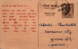 India Postal Stationery Ashoka 6p  - Ansichtskarten