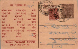 India Postal Stationery Ashoka 6p Nagaur Raj Cds  - Ansichtskarten