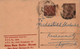 India Postal Stationery Ashoka 6p To Kuchaman  - Postales