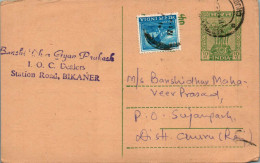 India Postal Stationery Ashoka 10p Train  - Ansichtskarten