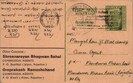 India Postal Stationery Ashoka 10p Santosh Kumar Vijay Kumar Calcutta - Ansichtskarten