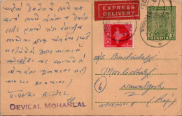 India Postal Stationery Ashoka 10p To Nawalgarh - Ansichtskarten