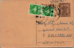 India Postal Stationery Ashoka 6p To Balotra Chand Mal Sultan Mal  - Postales