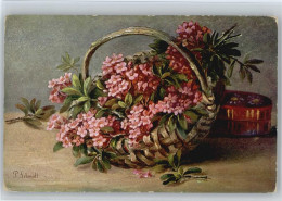 12047011 - Blumen In Vasen / Blumenvasen Sign P. - Sonstige & Ohne Zuordnung