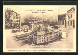 CPA Thiers, Société Générale De Coutellerie & Orfèvrerie, Coutellerie Inoxydable Apollonox  - Thiers