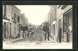 CPA Connerré, Circuit De La Sarthe 1906, La Descente De La Route De Paris, Course Automobile  - Sonstige & Ohne Zuordnung