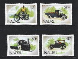 Nauru 1986 Local Transport / Vintage Car - Vehicles Set Of 4 MNH - Nauru