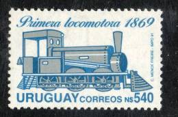 862a  URUGUAY 1991-Yvert-1359-TT:Tranvías Y Locomotoras Antiguas-COMPRANDO 10 LOTES O MÁS.TENÉS UN 10 % DE DESCUENTO - Uruguay