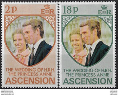 1973 Ascension Royal Wedding 2v. MNH SG N. 178/79 - Autres & Non Classés