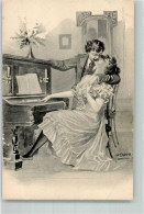 39825011 - Paar Kuss Klavier Sign. Braun W. - Andere & Zonder Classificatie