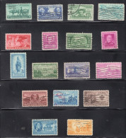 1949 To 1950 Complete Set Of 17 Different 3 Cents Commemorative Stamps, Used - Gebraucht