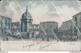 Bt423 Cartolina  Trani Largo Annunziata E Il Monumento Giugno 1852 Feste Bari - Bari