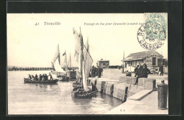 CPA Trouville, Passage Du Bac Pour Deauville à Marée Haute  - Trouville