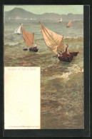 Cartolina Napoli, Pescatori Nel Golfo Di Napoli  - Napoli