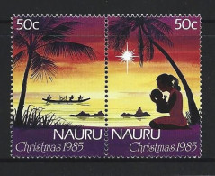 Nauru 1985 Christmas Joined Pair MNH - Nauru