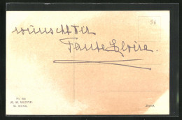 Künstler-AK Neujahrsgruss Mit Dackeln, Mit Autograph Von Prinzessin Elvira Von Bayern  - Other & Unclassified