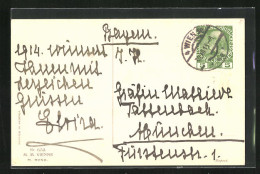 Künstler-AK Neujahrsgruss, Mit Autograph Von Prinzessin Elvira Von Bayern  - Sonstige & Ohne Zuordnung