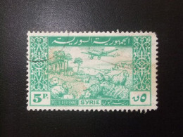 46 SYRIE - SIRIA 1946 / REBAÑO De OVEJAS Y AVION / YVERT PA 2 FU - Syrië