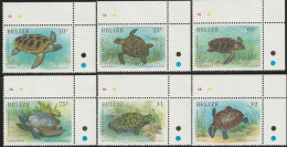THEMATIC FAUNA:  TURTLES.  GREEN TURTLE, HAWKSBILL TURTLE, BOCATORA TURTLE, HICATEE TURTLE ETC     -  BELIZE - Schildkröten