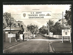 AK Grafenwöhr /Opf., US Army Hauptquartier, Lagereingang Wache 1  - Grafenwöhr