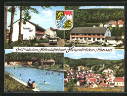 AK Heigenbrücken /Spessart, Gasthaus Tannenhof, Freibad  - Sonstige & Ohne Zuordnung