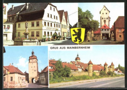 AK Mainbernheim In Franken, Gasthof Zum Falken Mit Brunnen, Tor, Strassenpartie Mit Gebäudeansicht  - Other & Unclassified