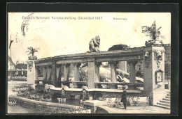 AK Düsseldorf, Deutsch-Nationale Kunstausstellung 1907, Betonanlage  - Expositions