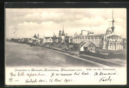 AK Düsseldorf, Gewerbe- Und Industrieausstellung 1902, Blick Von Der Rheinbrücke  - Tentoonstellingen