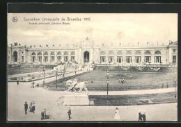 AK Bruxelles, Exposition Universelle 1910, Facade Principale (Section Belge)  - Exposiciones