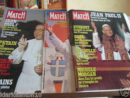 Papes Pie XII Jean-Paul I II Lot Coupures Magazines Paris Match - Ohne Zuordnung