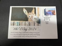 22-5-2024 (5 Z 47)  8th Of May Is " World Donkey Day " (with OZ Stamp) - Fattoria