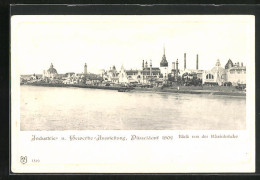 AK Düsseldorf, Gewerbe- Und Industrie- Ausstellung 1902, Blick Von Der Rheinbrücke  - Tentoonstellingen
