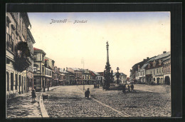 Lithographie Josefstadt / Josefov / Jaromer, Namesti, Dreifaltigkeitssäule  - Tchéquie