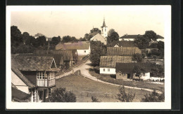 AK Novy Hradek, Ortspartie, Kirche  - Tschechische Republik