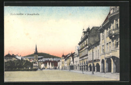 AK Hohenelbe / Vrchlabi, Hauptstrasse Mit Kirche  - Czech Republic