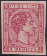 Cuba 1878 Sc 81 Ed 49s Imperf MNG(*) - Cuba (1874-1898)