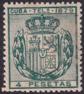 Cuba 1879 Telégrafo Ed 48  Telegraph MNG(*) - Kuba (1874-1898)