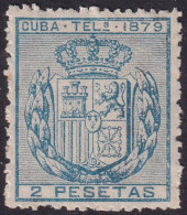 Cuba 1879 Telégrafo Ed 47  Telegraph MH* - Cuba (1874-1898)