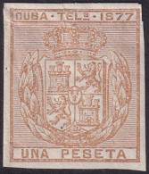 Cuba 1877 Telégrafo Ed 39s  Telegraph Imperf MH* - Kuba (1874-1898)