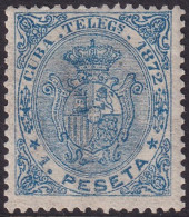 Cuba 1872 Telégrafo Ed 22  Telegraph MLH* Light Staining - Cuba (1874-1898)